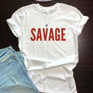 Savage shirt women unisex style soft cotton tee